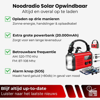 DreamGoods Compleet Noodpakket voor Thuis - Overlevingspakket Oorlog - 20.000mAh Noodradio - Denk Vooruit - 72+ uur Survival Kit - Bij Rampen - Rampenrugzak ·