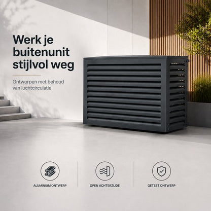 Airco Omkasting Buitenunit - 100 x 70 x 50 - Antraciet