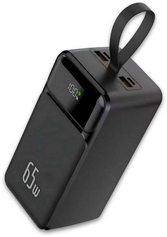 Powerbank PRO - 50.000 mAh - 65W Snellader Geschikt voor Iphone, Android, Tablets & Laptops