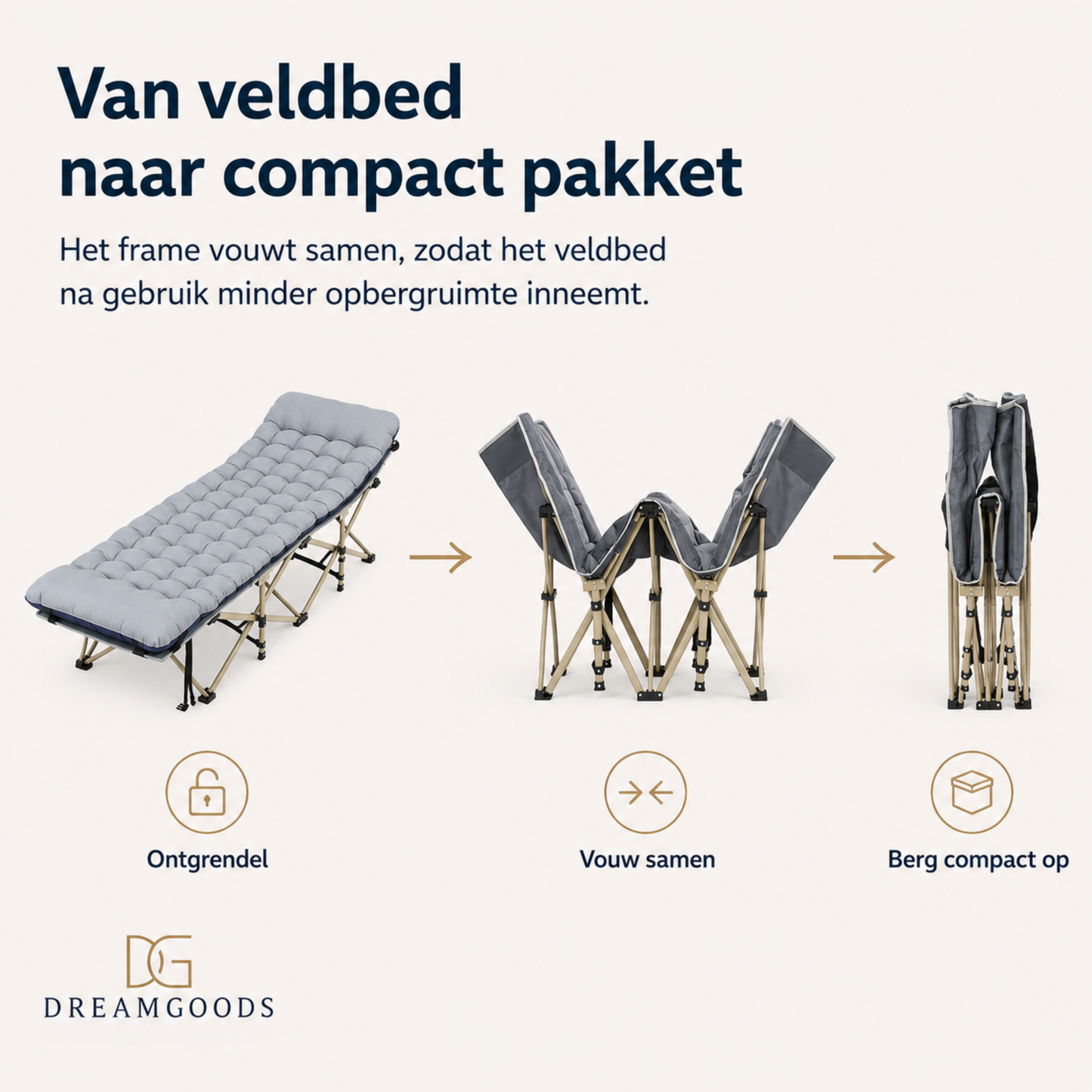 Veldbed met Matras - Opvouwbaar Campingbed
