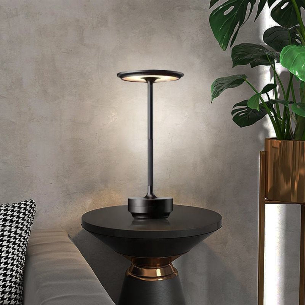 2x Oplaadbare Tafellamp - Zwart
