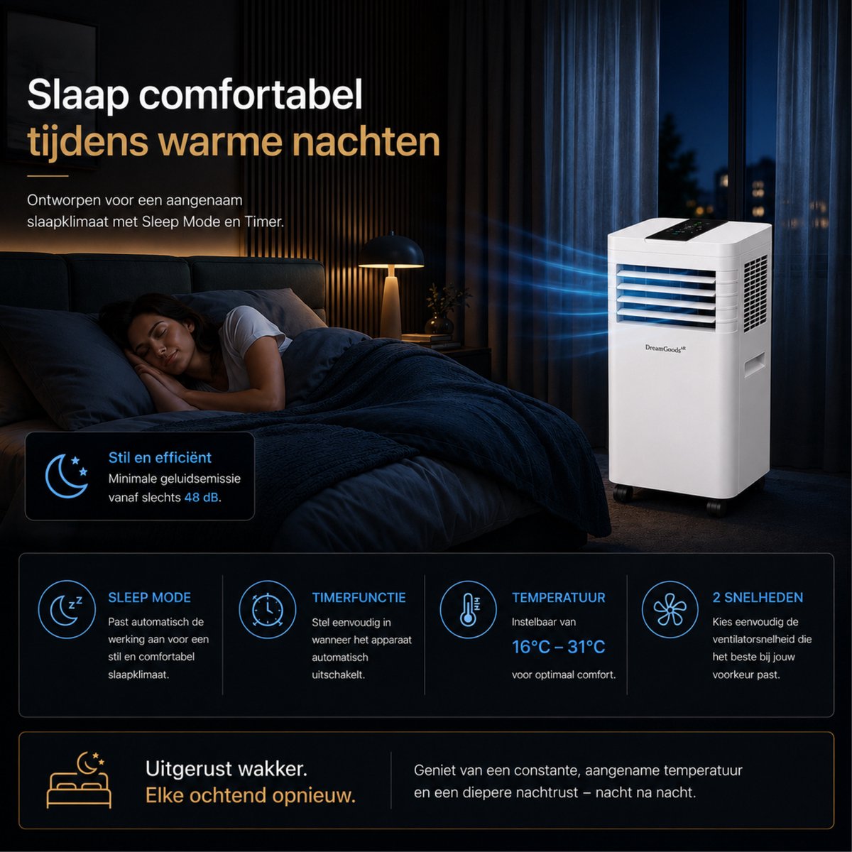 DreamGoods Mobiele Airco - 9000 BTU