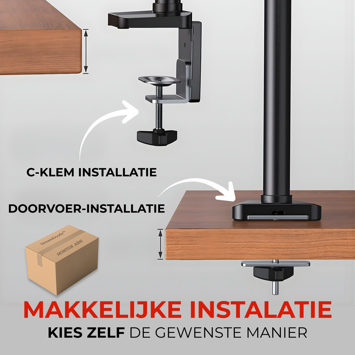 Monitor Arm 3 Schermen - 13-27 Inch