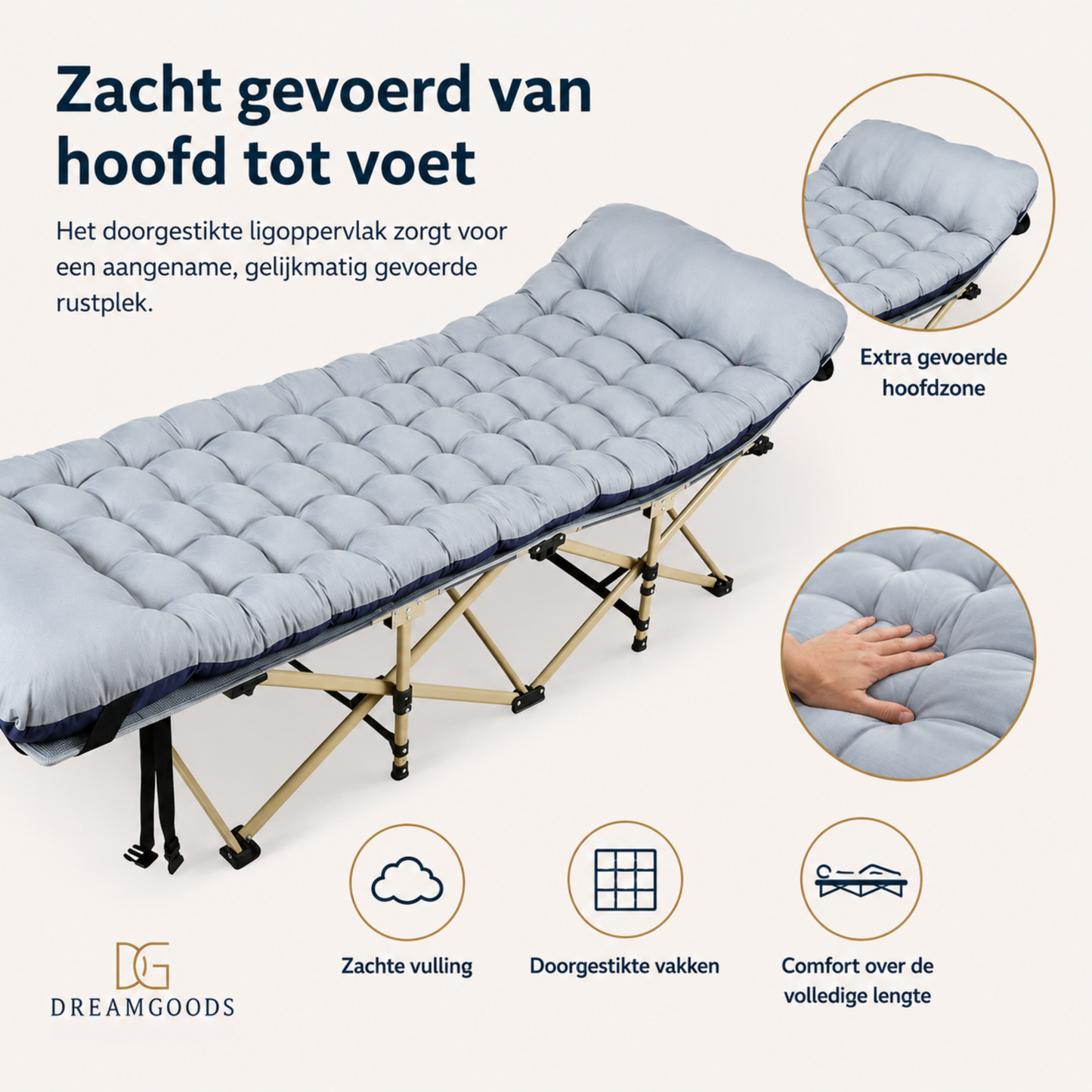 Veldbed met Matras - Opvouwbaar Campingbed