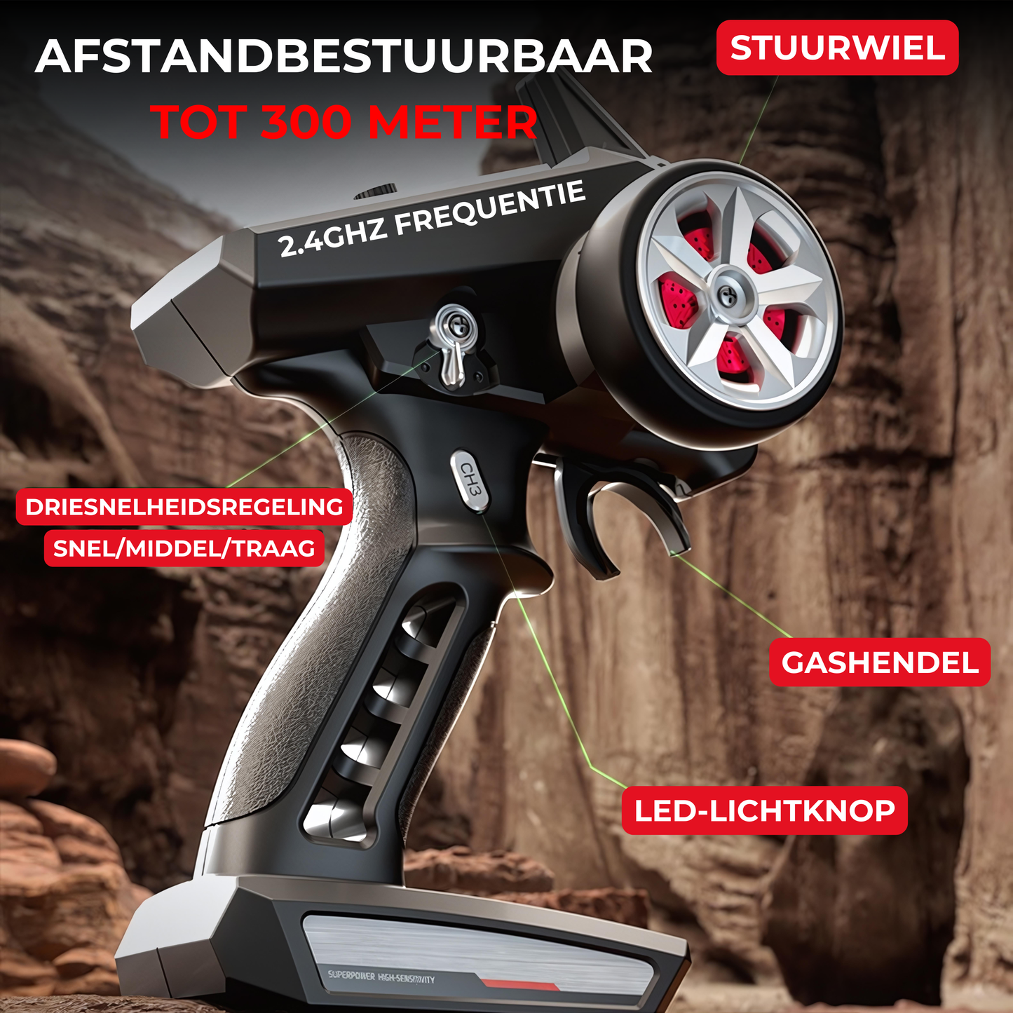 Bestuurbare RC Auto - 80km/u