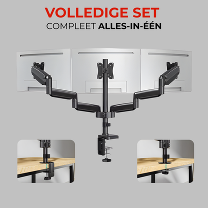 Monitor Arm 3 Schermen - 13-27 Inch