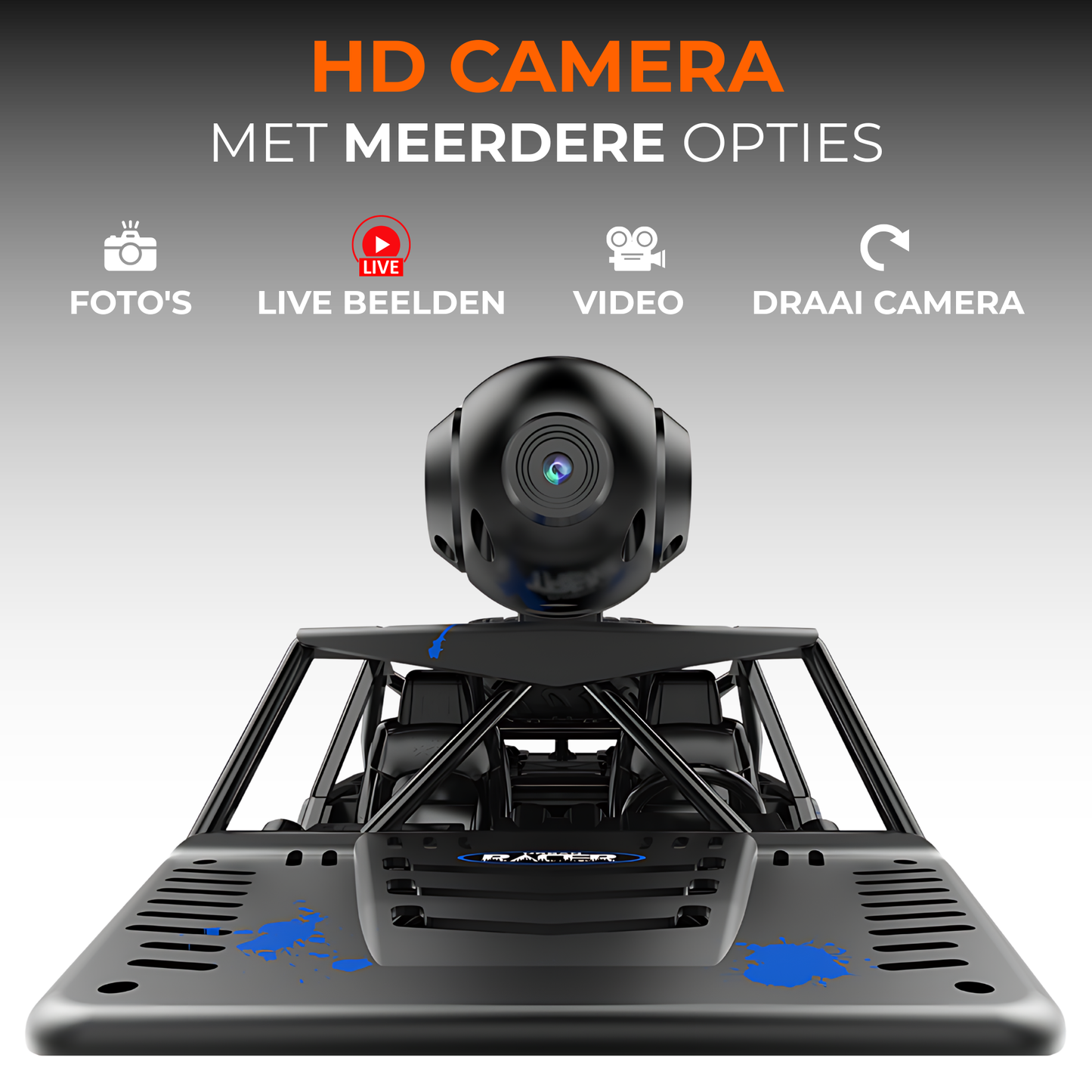Bestuurbare Auto met Draaibare HD Camera