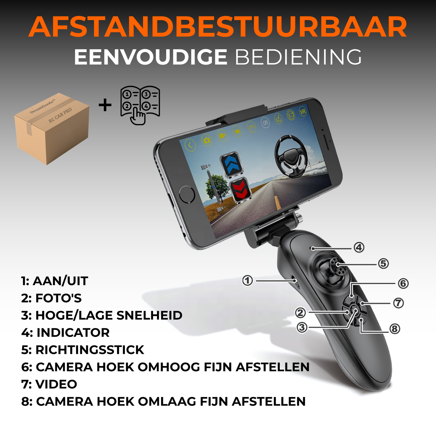 Bestuurbare Auto met Draaibare HD Camera