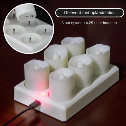 DreamGoods Rechargeable LED Candles With Moving Flame 