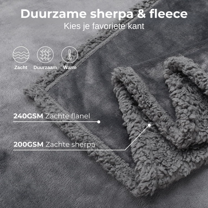 Love Blanket - Waterdicht Deken - 216x216cm - Grijs