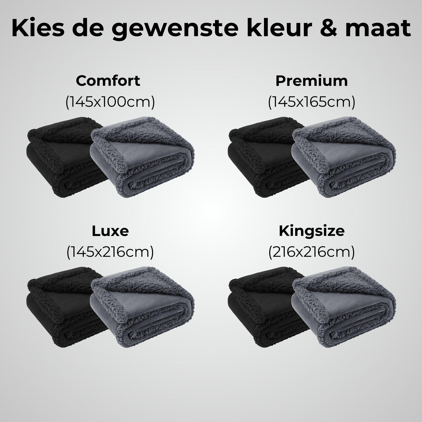 Love Blanket - Waterdicht Deken - 145x100cm - Zwart