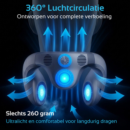 Nekventilator met Koeling & Temperatuurregeling - Blauw