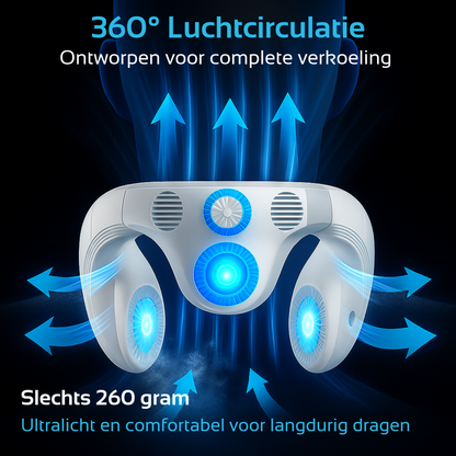 Nekventilator met Koeling & Temperatuurregeling - Wit