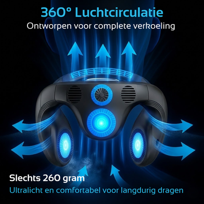 Nekventilator met Koeling & Temperatuurregeling - Zwart