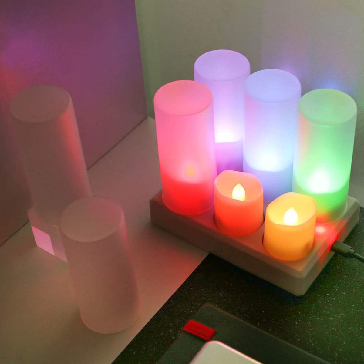 DreamGoods Rechargeable LED Candles With Moving Flame 