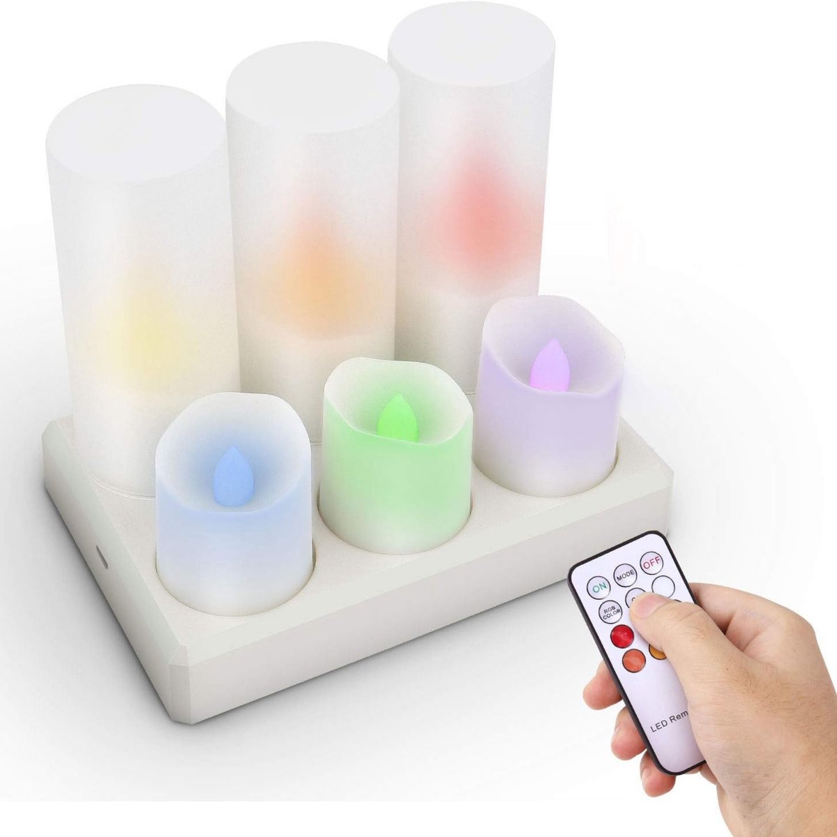 DreamGoods Rechargeable LED Candles With Moving Flame 